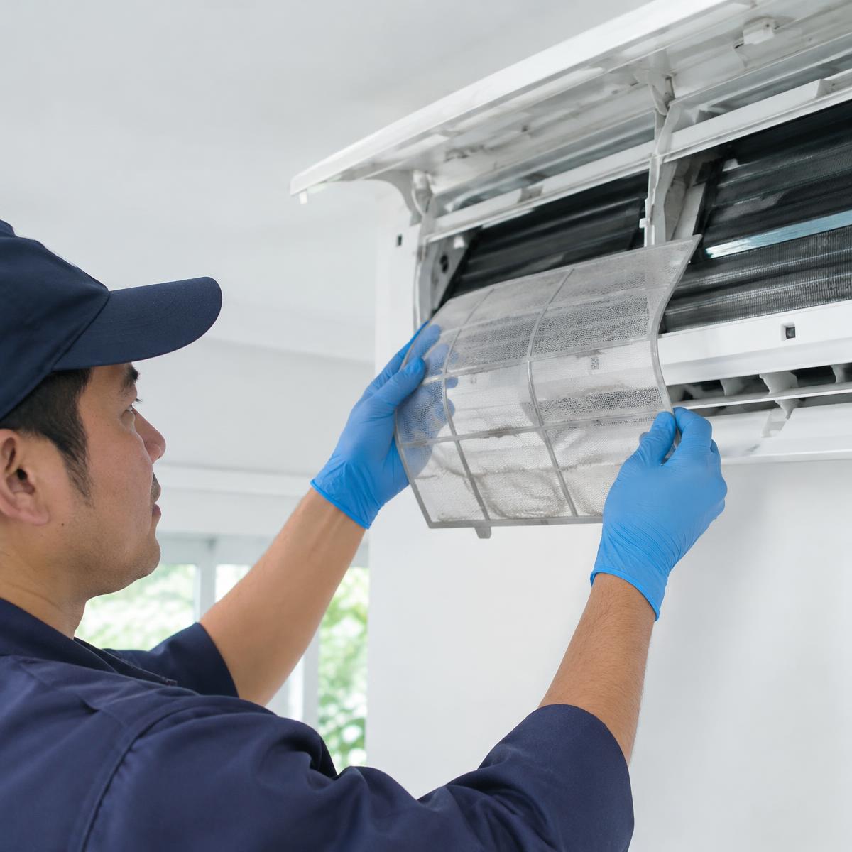 Técnico realizando manutenção em eletrodoméstico
